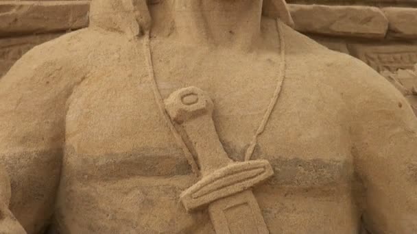 Sand skulptur — Stockvideo