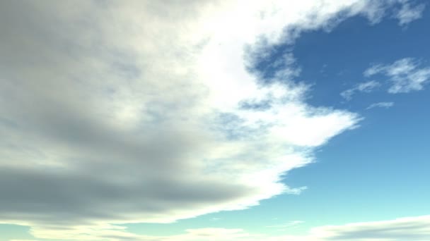 Bunter Himmel mit roten Wolken Hintergrund: kurz vor Sonnenaufgang — Stockvideo