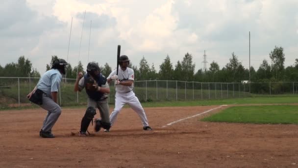 Gra w baseball — Wideo stockowe