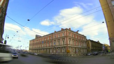 st. Petersburg'da eski bir binanın dış cephe