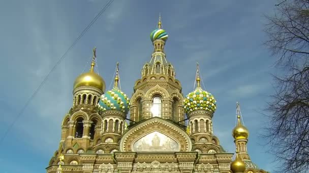 Erlöserkirche auf Blut in St. Peter — Stockvideo