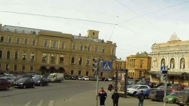 Cyrk na rzece fontanka w Sankt Petersburgu — Wideo stockowe