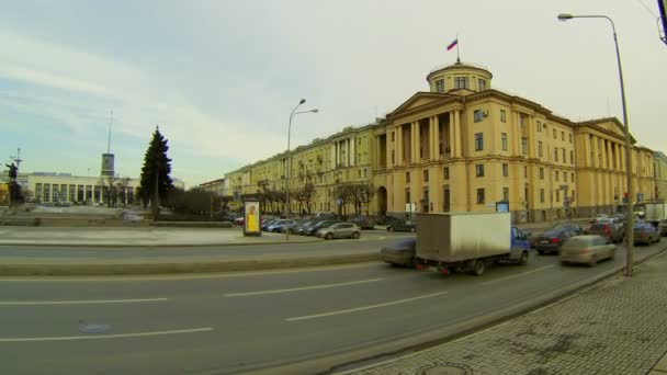 Finljandski treinstation in Sint-petersburg — Stockvideo