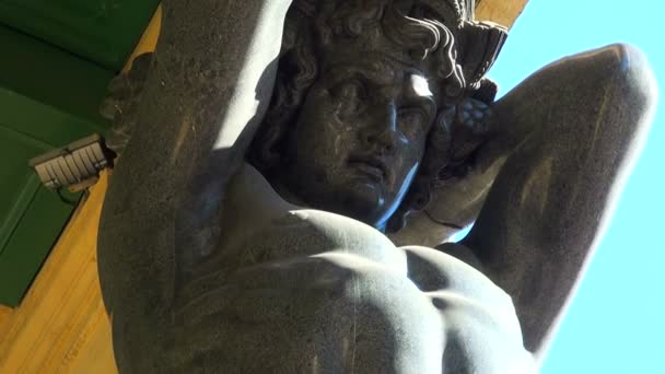 雕塑的亚特兰蒂斯在圣彼得斯堡 — 图库视频影像