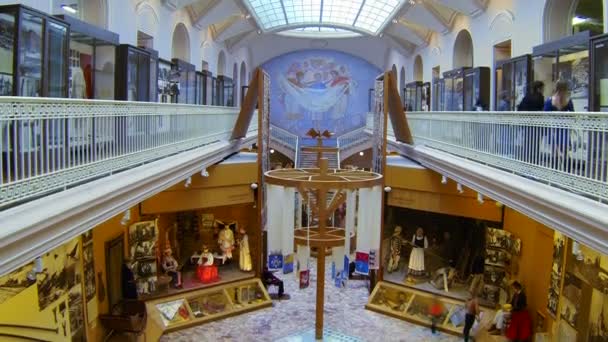 Der saal des ethnographischen museums in st. petersburg — Stockvideo