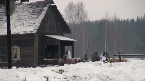 Deutsche Soldaten im Leningrader Krieg — Stockvideo