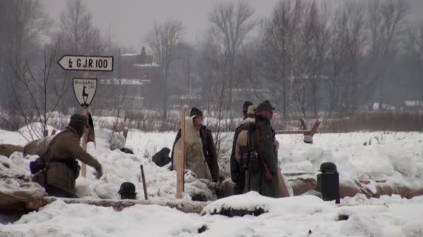 Soldats allemands en guerre à Leningrad — Video