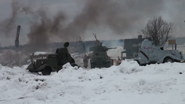 Soldats allemands en guerre à Leningrad — Video