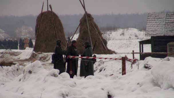 Deutsche Soldaten im Leningrader Krieg — Stockvideo