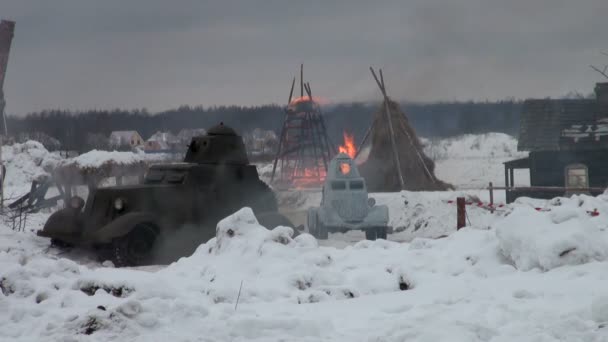 레닌그라드에서 전쟁에 있는 독일 군인 — 비디오