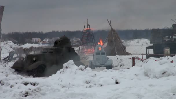 Duitse soldaten in de oorlog in leningrad — Stockvideo