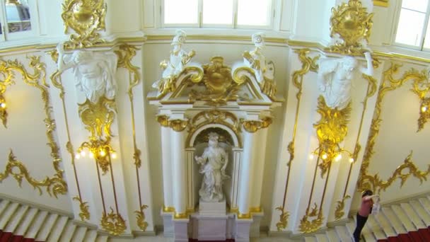 The halls of state Hermitage Museum in St. Petersburg — Stock Video