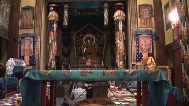 Buddhist Temple Interior — Stock Video