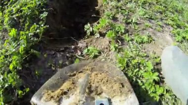 yere hendek kazma, kazma kürek