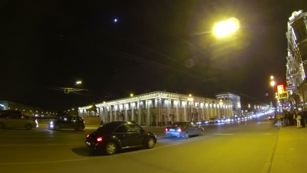 Невский проспект, Санкт-Петербург, Россия — стоковое видео