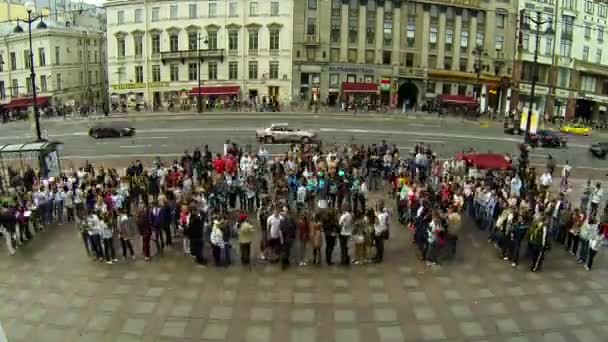 Flashmob en San Petersburgo — Vídeos de Stock