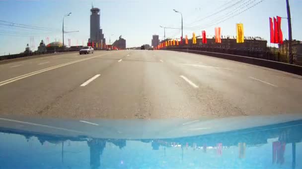 Путешествие по Московским проспектам — стоковое видео