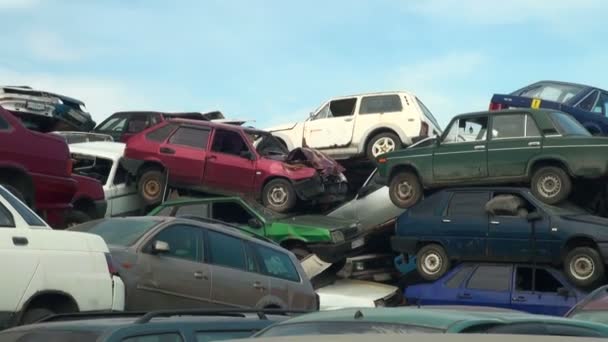 Cementerio de coches — Vídeos de Stock