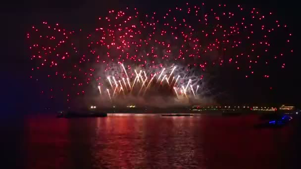 Fogos de artifício à noite — Vídeo de Stock