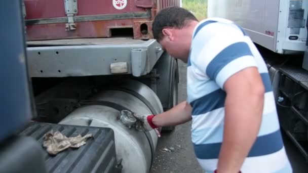 Condutor do camião — Vídeo de Stock