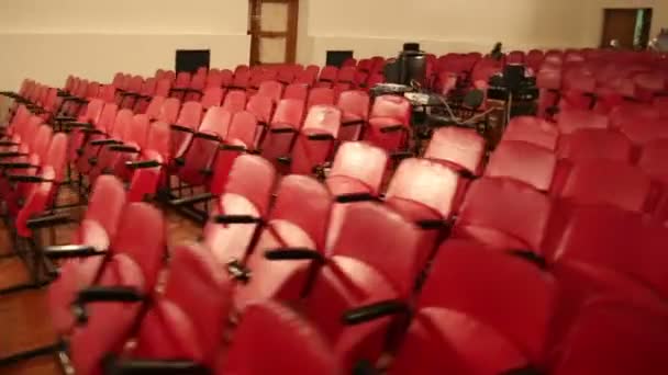 Chairs in the auditorium — Stock Video