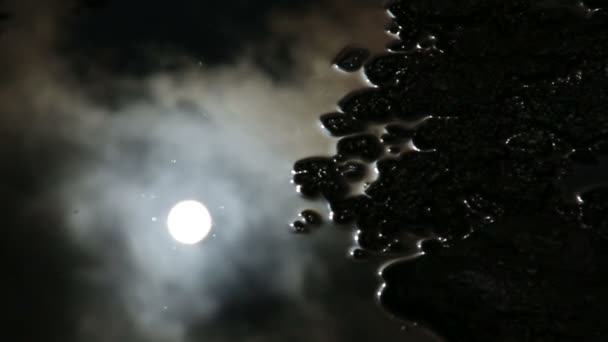 Odbicie księżyca — Wideo stockowe
