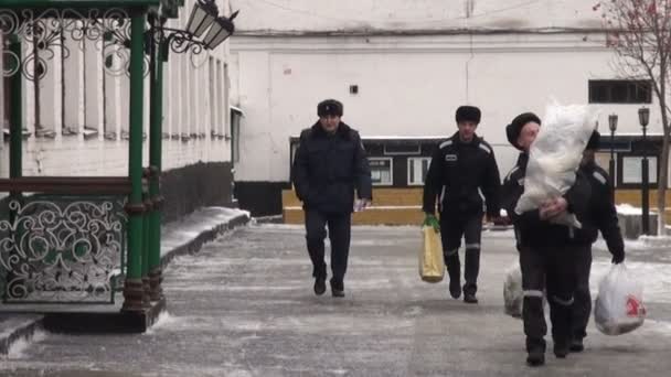 Campamento de zona penitenciaria para prisioneros — Vídeos de Stock