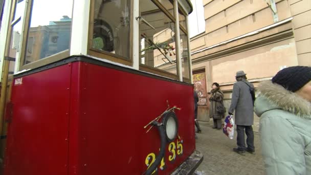 Leningrad tramvay abluka — Stok video
