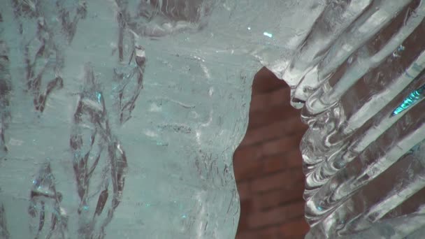 Escultura de hielo — Vídeo de stock