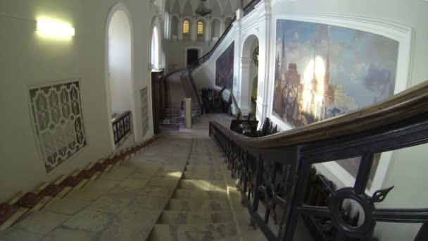 Grand Staircase. Artillery Museum In St. Petersburg. — Stock Video