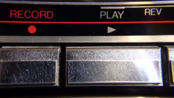 这台录音机的按钮 — 图库视频影像