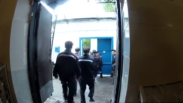 Campamento de zona penitenciaria para prisioneros — Vídeo de stock