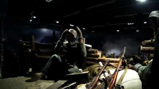 Reconstruction du combat militaire les Allemands et les Russes . — Video