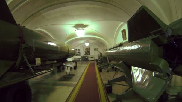 弾道ミサイル。冷戦時代の兵器. — ストック動画