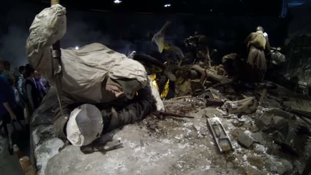 Reconstruction du combat militaire les Allemands et les Russes . — Video