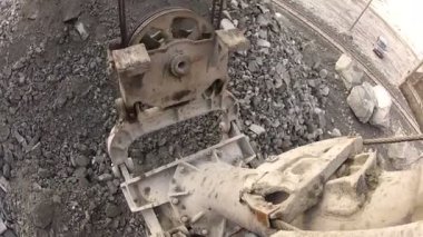 Şantiye, büyük sarı maden kamyonu