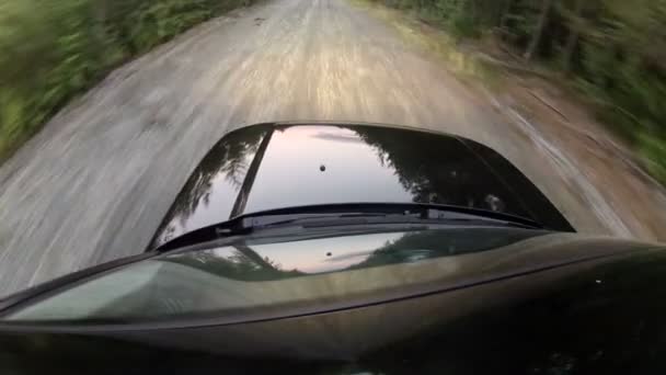 Riding in county road — Stock Video