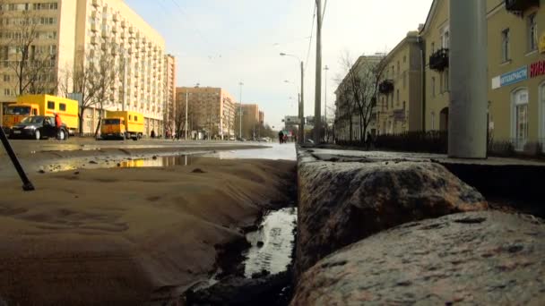 道路の建設労働者 — ストック動画