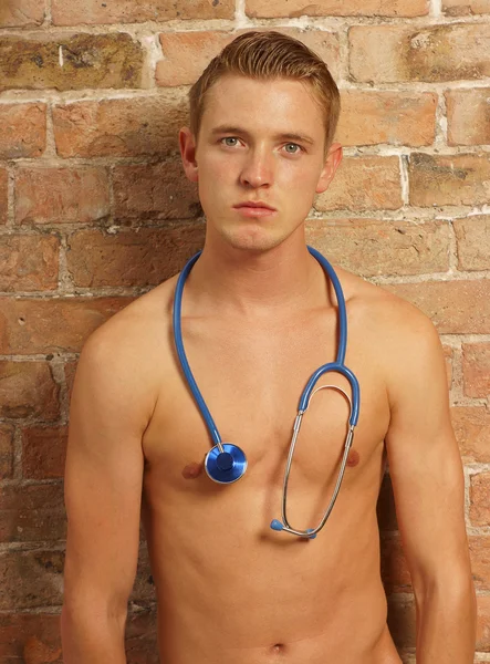 Buff Medical Student with Stethoscope — Stock Photo, Image