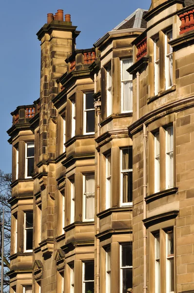 Vivienda tradicional de piedra arenisca victoriana en Escocia —  Fotos de Stock