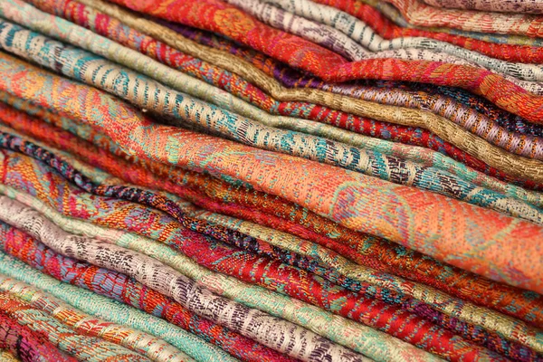 Textiles at the market — Stock Photo, Image