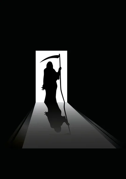 Grim reaper silhouette — Stock Vector