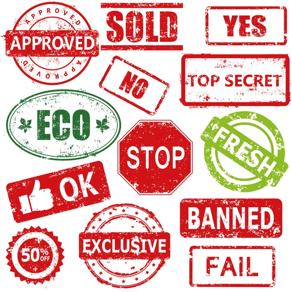 vektör pullar ve etiketleri kümesi