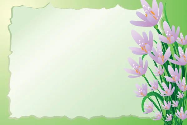 Schattig voorjaar achtergrond met roze bloemen — Stockvector