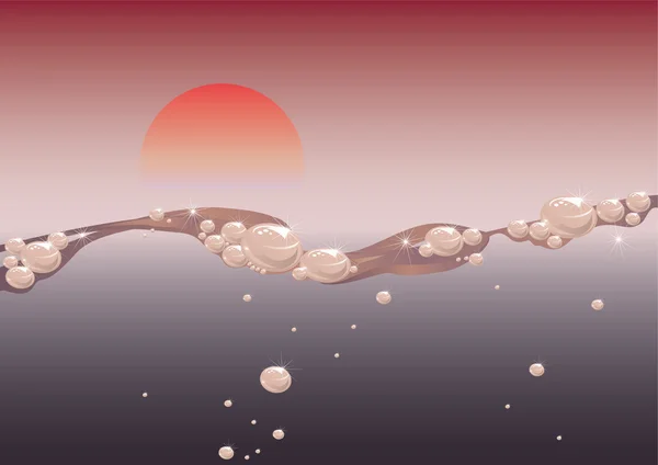 Sonnenaufgang am Meer — Stockvektor