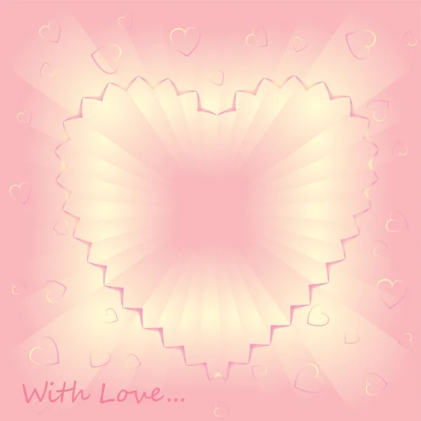 Romantic background "With Love" — Stock Vector