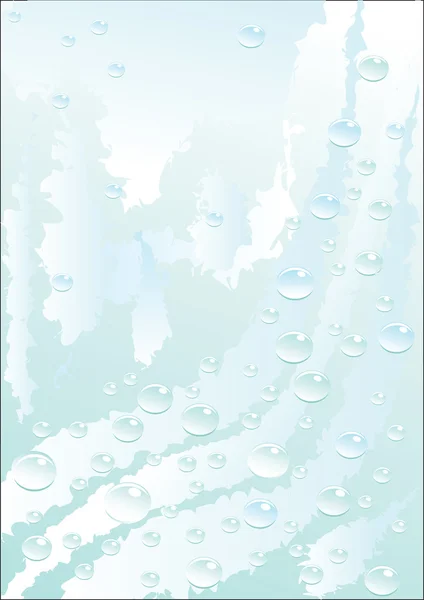 Капли воды на голубом фоне — стоковый вектор