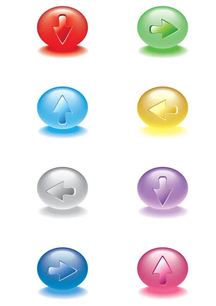 Set of transparent buttons — Stock Vector