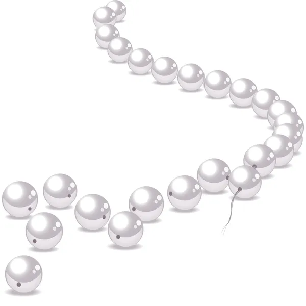 Pearl necklace — Stock Vector