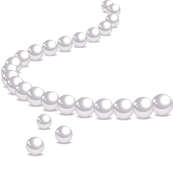 Pearl necklace — Stock Vector